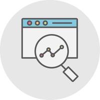 Web Monitoring Line Filled Light Icon vector