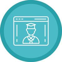 Student Line Multi Circle Icon vector