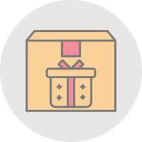 Package Line Filled Light Icon vector