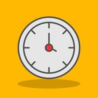 Clock Filled Shadow Icon vector