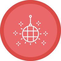 Disco Ball Line Multi Circle Icon vector