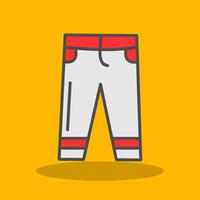 Trousers Filled Shadow Icon vector