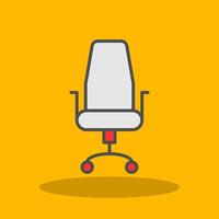 Chair Filled Shadow Icon vector