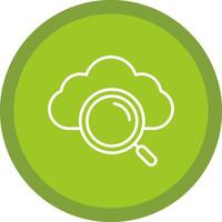 Cloud Computing Line Multi Circle Icon vector