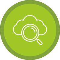 Cloud Computing Line Multi Circle Icon vector