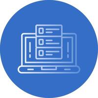 Laptop Flat Bubble Icon vector