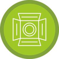 Spotlight Line Multi Circle Icon vector