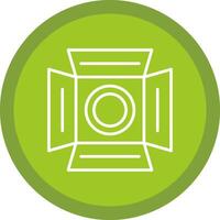 Spotlight Line Multi Circle Icon vector