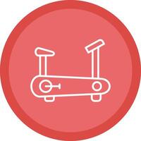 Stationary Bicycle Line Multi Circle Icon vector