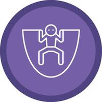 Skipping Line Multi Circle Icon vector