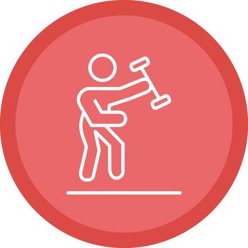 Exercise Line Multi Circle Icon vector