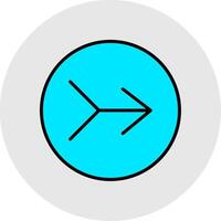 Merge Line Filled Light Icon vector