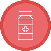 Pill Jar Line Multi Circle Icon vector