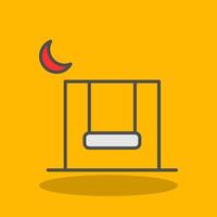 Swing Filled Shadow Icon vector