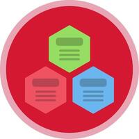 Infographic Elements Flat Multi Circle Icon vector