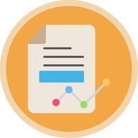 Data Report Flat Multi Circle Icon vector