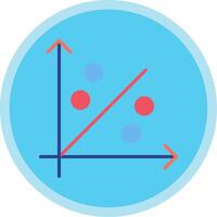Scatter Graph Flat Multi Circle Icon vector