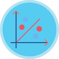 Scatter Graph Flat Multi Circle Icon vector