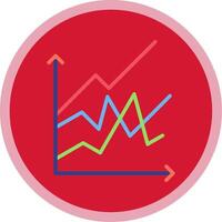 Flat Multi Circle Graph Flat Multi Circle Icon vector