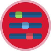 Progress Bar Flat Multi Circle Icon vector