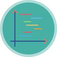 Gnatt Chart Flat Multi Circle Icon vector