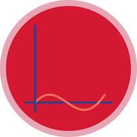 Wave Chart Flat Multi Circle Icon vector