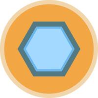 Hexagon Flat Multi Circle Icon vector