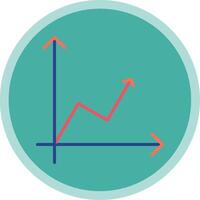 Chart Flat Multi Circle Icon vector