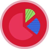 Pie Chart Flat Multi Circle Icon vector