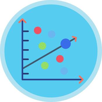 dispersión grafico plano multi circulo icono vector