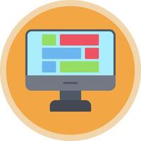 Dashboard Flat Multi Circle Icon vector