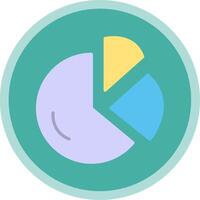 Circular Chart Flat Multi Circle Icon vector