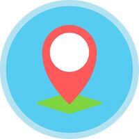 Location Flat Multi Circle Icon vector