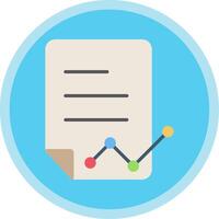 Data Report Flat Multi Circle Icon vector