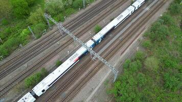 High Angle View of Central Rugby City of England United Kingdom. April 8th, 2024 video