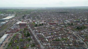 High Angle View of Central Rugby City of England United Kingdom. April 8th, 2024 video