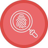 Finger Print Line Multi Circle Icon vector