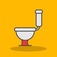 Toilet Filled Shadow Icon vector