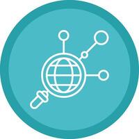 Networking Line Multi Circle Icon vector