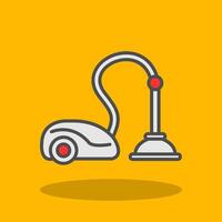 Vacuum Cleaner Filled Shadow Icon vector