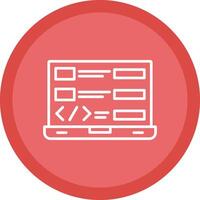 Coding Line Multi Circle Icon vector