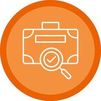 Suitcase Line Multi Circle Icon vector