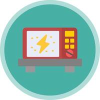 Microwave Flat Multi Circle Icon vector