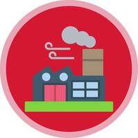 Factory Flat Multi Circle Icon vector