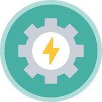 Gear Flat Multi Circle Icon vector