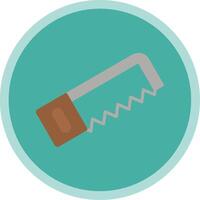 Hacksaw Flat Multi Circle Icon vector