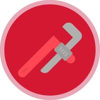 Pipe Wrench Flat Multi Circle Icon vector