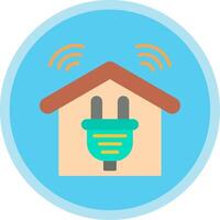 Smart Home Flat Multi Circle Icon vector