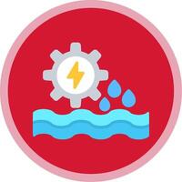 Hydro Power Flat Multi Circle Icon vector