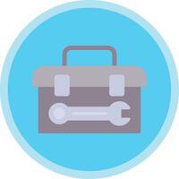 Tool Box Flat Multi Circle Icon vector